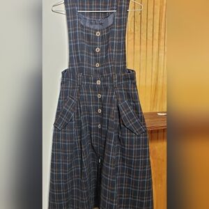 Plaid Button-Down Dress